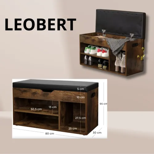 Банкетка для взуття з висувним ящиком