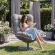 Image 3 for Крісло-кокон садове обертове Di Volio Salo екстра-м'яка подушка 20см, сірий