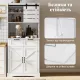 Image 8 for Кухонный шкаф-буфет Costway Pantry Cabinet 180см с розетками белый