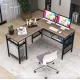 Image 5 for Компьютерный стол Costway Hutch L-образный с зарядным