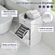 Image 4 for Тумба для ванної Costway Tilt-Out Laundry Cabinet з відкидним кошиком для білизни та шухлядою білий