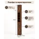 Image 6 for Шкаф-пенал в ванную Costway Slim Tower узкий с полками коричневый