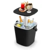 Стіл-холодильник Costway Gobar 3-в-1 з підйомною кришкою 15L чорний