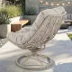 Image 4 for Кресло-кокон садовый вращающийся Di Volio Melia компактный для балкона бежевый