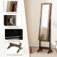 Image 8 for Зеркало напольный шкаф Costway Rustic для бижутерии лофт коричневый
