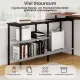 Image 2 for Угловой компьютерный стол Costway LoftCorner лофт с полками рустик коричневый