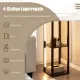 Image 3 for Стелаж-торшер Costway Lumina Dimmer 163 з LED підсвіткою на 4 полиці лофт, коричневий