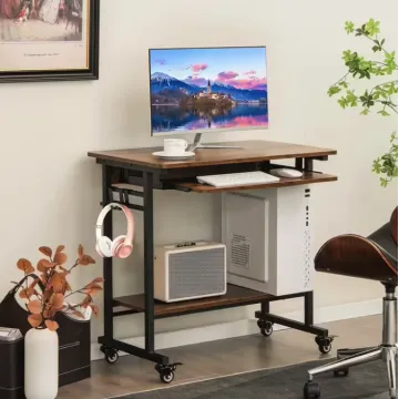 Комп'ютерний стіл Costway Otto з висувною підставкою для клавіатури