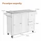 Image 2 for Кухонный остров Costway Rolling Island на колесах, белый