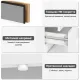 Image 11 for Тумба прикроватная Costway GlowNight с LED подсветкой и 2 ящиками белый