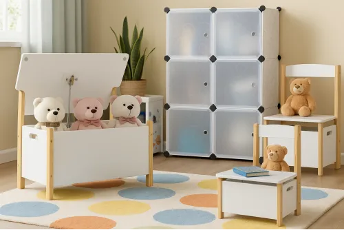 Лавка Chomik DAISY дитяча зі скринею для зберігання іграшок