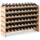 Стеллаж винный Costway Modular Pine деревянный на 60 бутылок