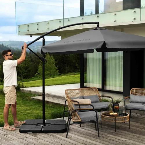 Парасолька садова Di Volio EMPOLI 300см сіра