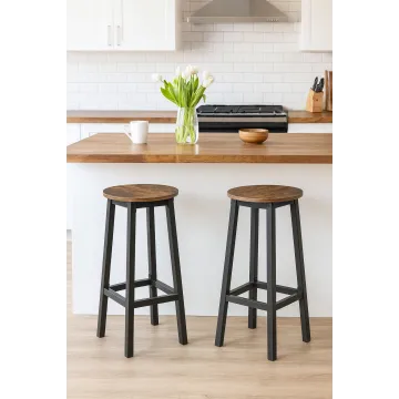 Барный стул Leobert Halmar 2 штуки в стиле Loft коричневый