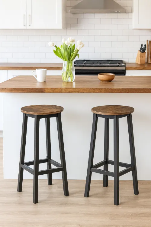 Барный стул Leobert Halmar 2 штуки в стиле Loft коричневый