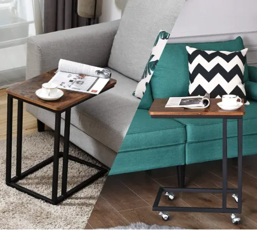 Журнальный столик приставной Leobert Angel на колесиках в стиле Loft