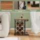 Image 8 for Стелаж винний Costway Compact Beverage Bar 6 дерев'яний з тримачем для келихів
