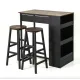 Барний стіл та 2 барні стільці Costway Picmi в стилі Loft