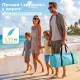 Image 2 for Пляжный тент Pop-Up Costway Family Beach самораскладывающийся от солнца 5-6 местный голубой