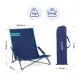 Image 10 for Пляжне крісло шезлонг Outtec Easy Go складане темно-синій