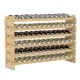 Стеллаж винный Costway Modular Wine деревянный на 72 бутылки