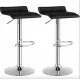 Image 2 for Комплект барних стільців Costway Forse екошкіра з підставкою для ніг чорний