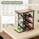Image 7 for Стелаж винний Costway Compact Beverage Bar 6 дерев'яний з тримачем для келихів
