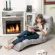 Image 4 for Крісло-шезлонг розкладне Costway Lazy Couch Recliner з подушкою сірий
