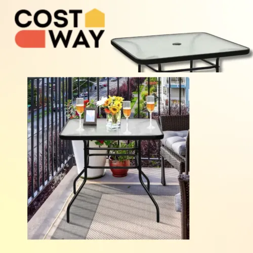 Просторная стеклянная столешница