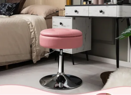 Крісло трансформер Costway Meri з місцем для зберігання рожевий