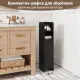 Image 5 for Пенал-шкаф для ванны Costway SlimBath Cabinet напольный с полками и дверцей черный