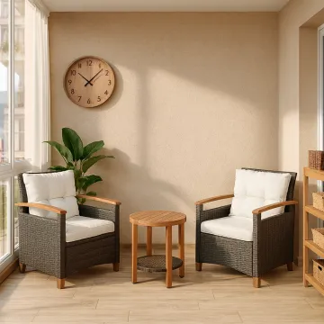 Комплект садовой мебели Di Volio Arde коричневый/кремовый