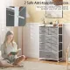 Image 10 for Комод-органайзер тканинний Costway Fabric Tower на металевому каркасі на 5 шухляд лофт сірий