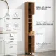 Image 7 for Шкаф-пенал для ванной Costway Slim Tower узкий с ящиком натуральный