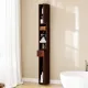 Image 2 for Шкаф-пенал в ванную Costway Slim Tower узкий с ящиком темно коричневый