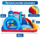 Image 3 for Надувной аквапарк детский Costway SteamTrain Water Park с водной горкой бассейном и водометом (без компрессора)
