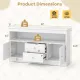 Image 4 for Детский комод Costway Toy Storage Sideboard для игрушек и книг с ящиками и дверцами белый