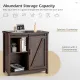 Image 8 for Кухонний комод-буфет Costway Sideboard з амбарними розсувними дверцятами лофт рустик