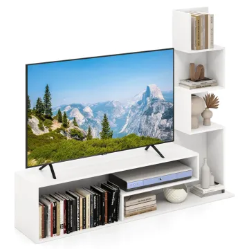 Тумба під телевізор Costway Pure Modern зі стелажем для ТВ до 50