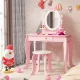 Image 3 for Дитячий туалетний столик Costway Princess з 1 шухлядою та стільцем рожевий