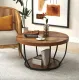 Image 4 for Журнальний столик Costway Leo з металевою основою в стилі Loft