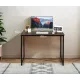 Image 7 for Письмовий стіл Costway Homart із сталевим каркасом коричневий