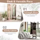 Image 7 for Зеркало напольный шкаф Costway Rustic для бижутерии лофт коричневый