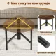 Image 8 for Журнальный столик Costway Tripod Coffee Table треугольный лофт коричневый