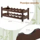 Image 8 for Винная стойка Costway Wenko настольная на 12 бутылок коричневая