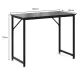 Image 9 for Письмовий стіл Costway Homart із сталевим каркасом чорний