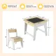 Image 5 for Комплект детской мебели Costway Kids Set 2-in-1 Desk стол и 2 стулья с двухсторонней столешницей-доской