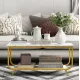 Image 5 for Журнальний стіл Costway Marble двоярусний білий