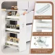 Image 8 for Узкий шкаф-пенал (карго) Costway SpaceSaver на колесиках с розеткой и USB для ниши 20см белый