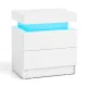 Image 2 for Тумба прикроватная Costway GlowNight с LED подсветкой и 2 ящиками белый